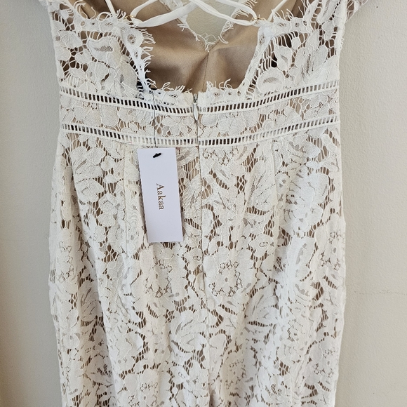 Aakaa White Lace Jumpsuit Sz XS NWT - Picture 8 of 10